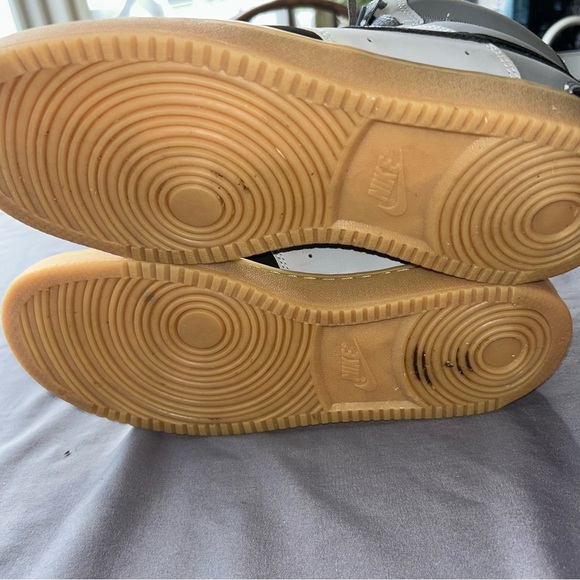 Nike Men's Gray and Black Court Vision Mid High-Top Sneakers - Picture 4 of 4